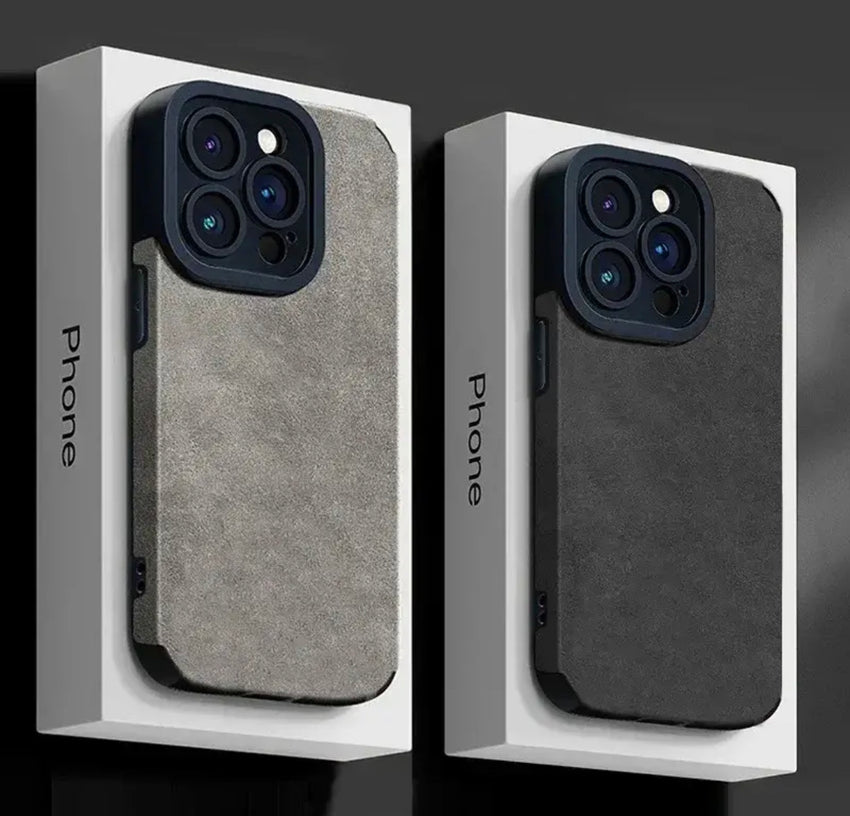 IPHONE 2024 Neue Mode Luxus Kunstleder Matte Handyhüllen