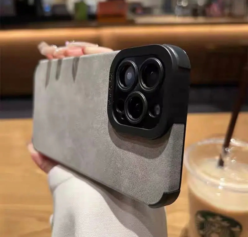 IPHONE 2024 Neue Mode Luxus Kunstleder Matte Handyhüllen