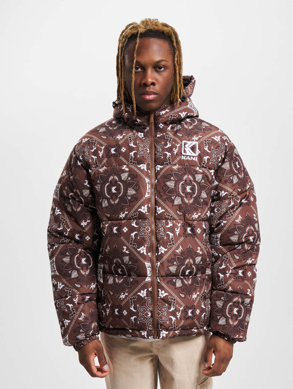 Karl Kani OG PAISLEY PUFFER - Winterjacke - brown