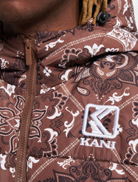 Karl Kani OG PAISLEY PUFFER - Winterjacke - brown