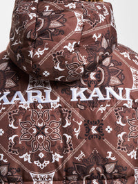 Karl Kani OG PAISLEY PUFFER - Winterjacke - brown