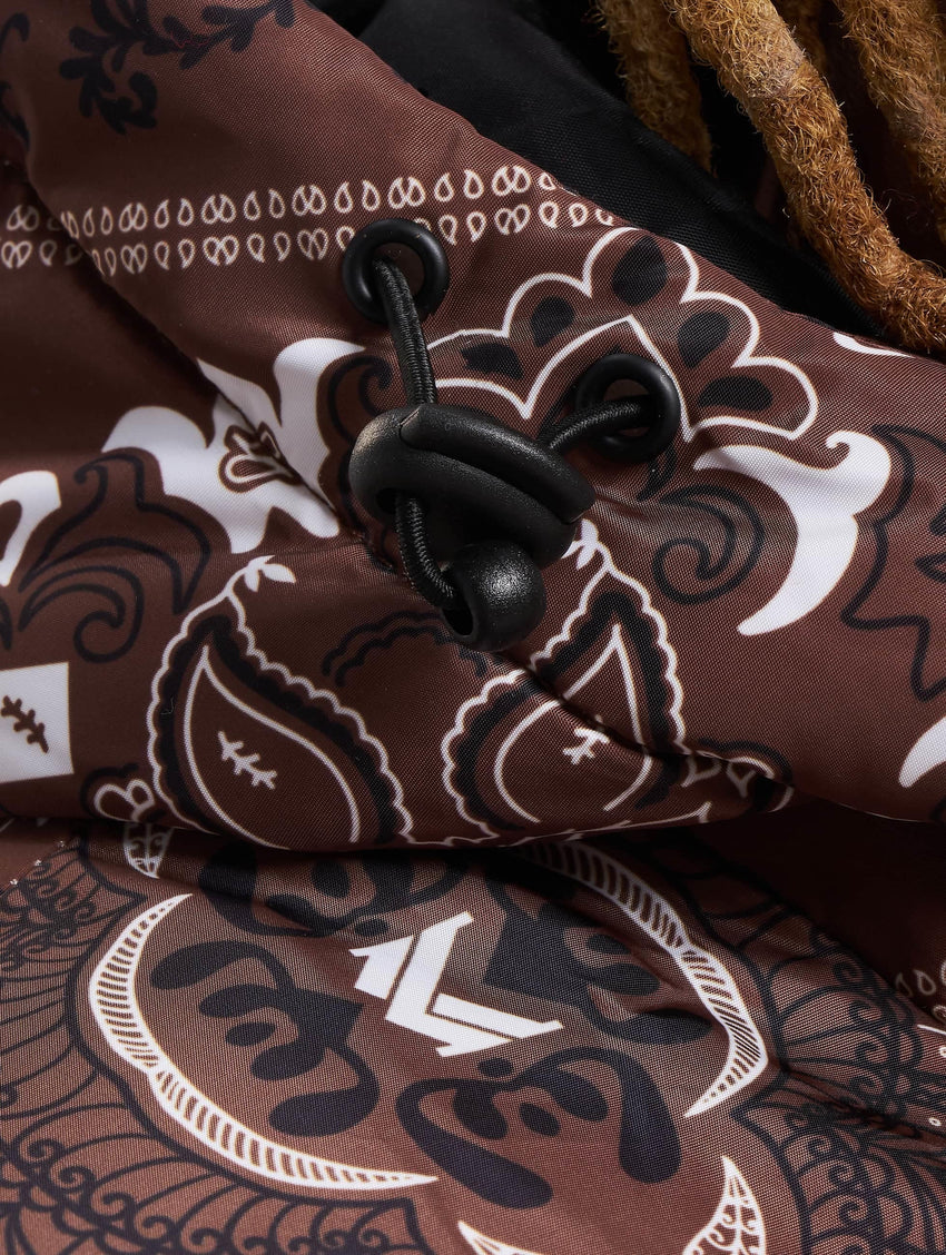 Karl Kani OG PAISLEY PUFFER - Winterjacke - brown