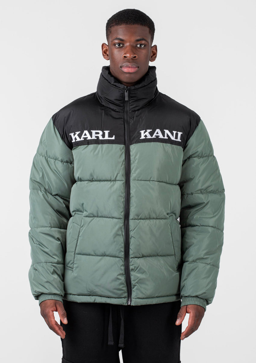 Karl Kani RETRO ESSENTIAL PUFFER - Winterjacke - dusty green