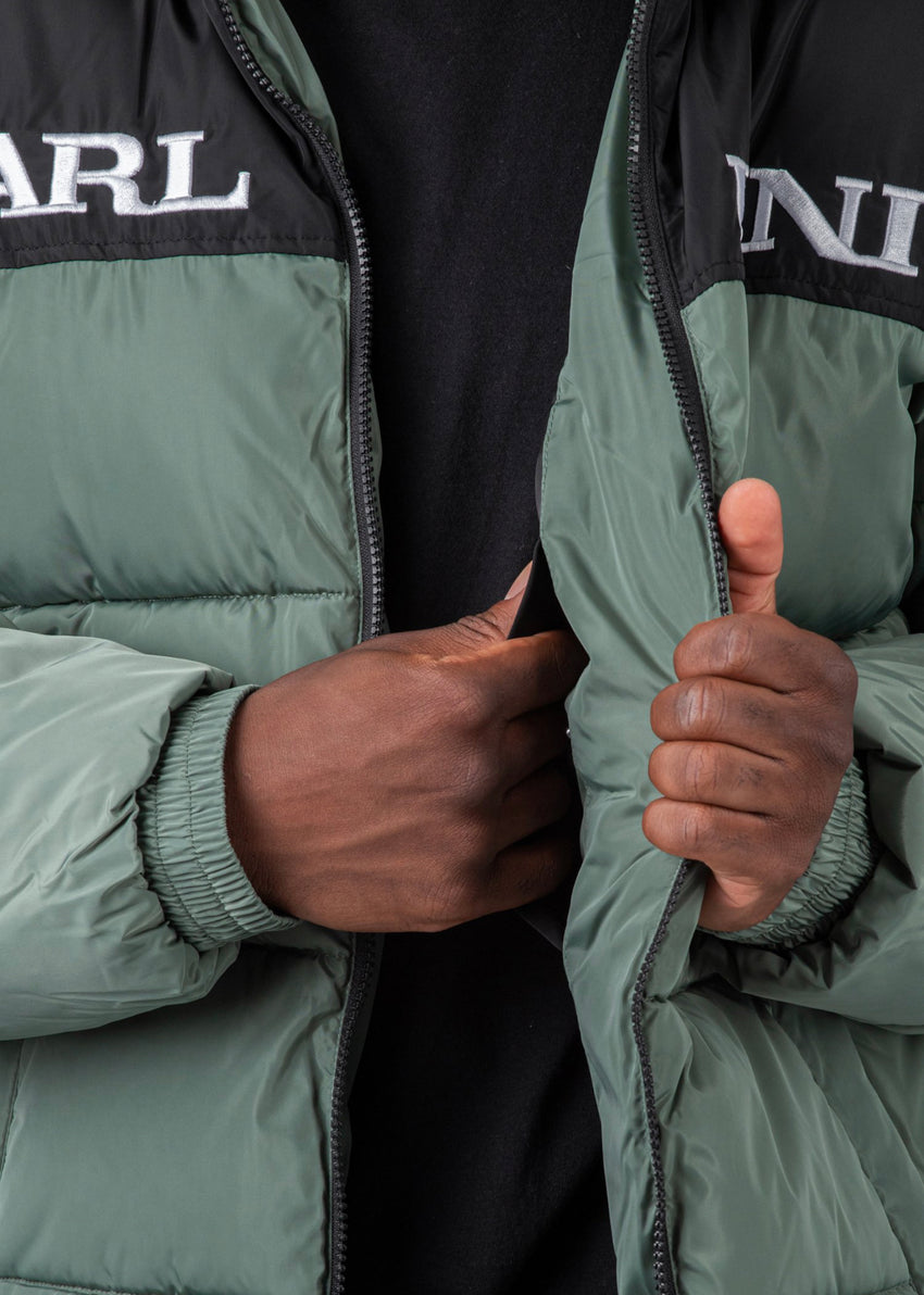 Karl Kani RETRO ESSENTIAL PUFFER - Winterjacke - dusty green