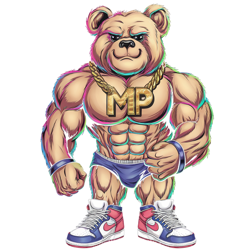 MP42 Design - Muskulöser Bär T-Shirt - 100% Baumwolle