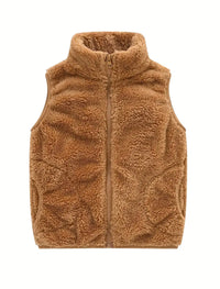 Fleece Kuschelweste für Kinder - brown