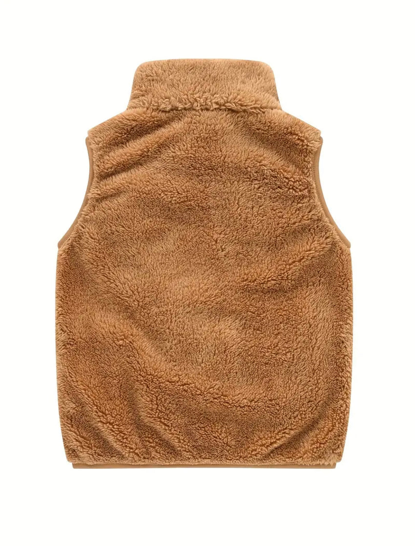 Fleece Kuschelweste für Kinder - brown
