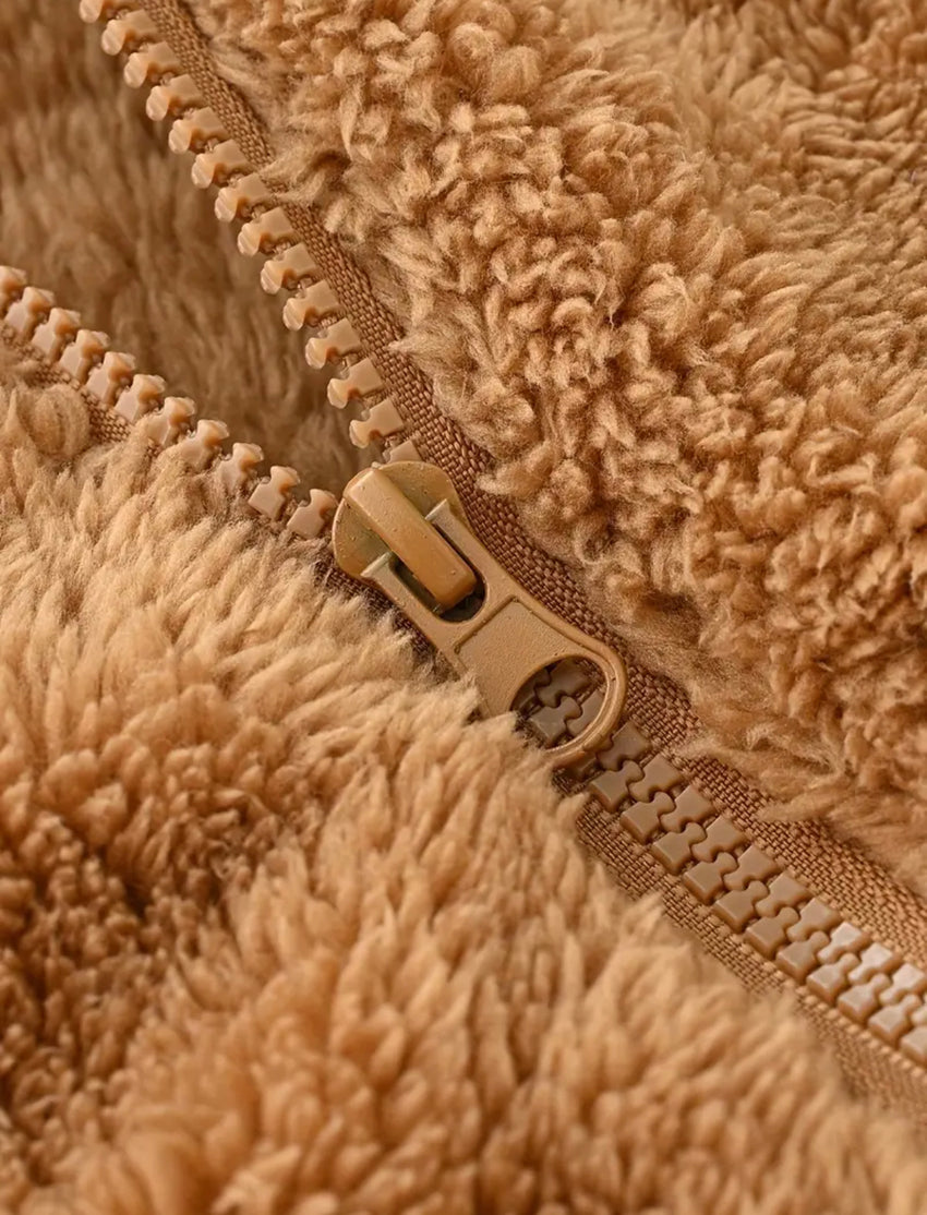 Fleece Kuschelweste für Kinder - brown