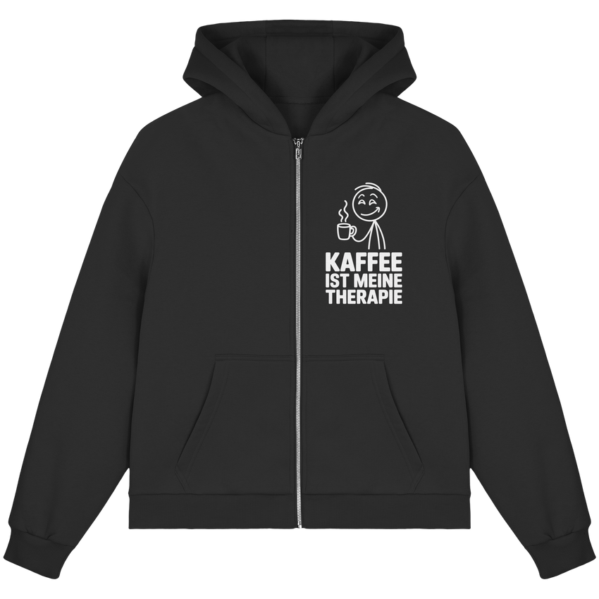 Lucky und sein Kaffee - Fluffy Boxcut Zipper