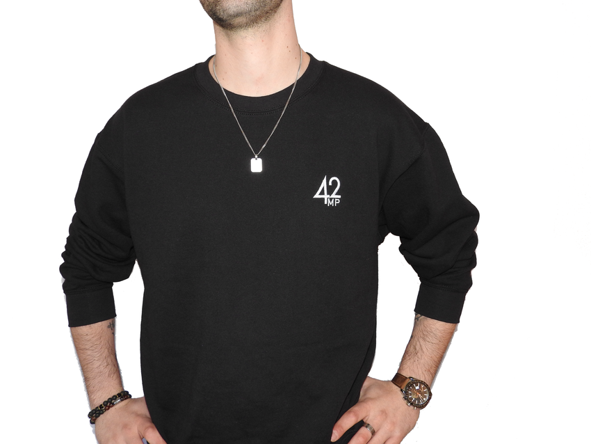 MP42 - Serie 1 Sweatshirt Pullover BLACK - Baumwolle