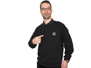 MP42 - Serie 1 Sweatshirt Pullover BLACK - Baumwolle