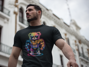 MP42 Design - Türsteher Bär T-Shirt - 100% Baumwolle