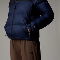 NEU! THE NORTH FACE 1996 Retro Nupste Daunenjacke Marineblau mit Kapuze UNISEX